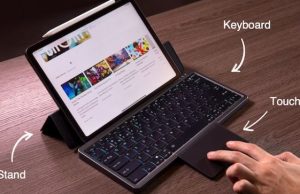 SKFP Combo Keyboard + Stand + Foldable Touchpad for iPad