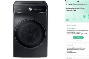 Samsung WiFi Connected Smart Dial Front Load Washer Can Wash 2 Loads At the Same Time