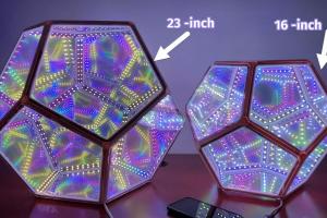 16 & 23-inch LED Infinity Dodecahedrons with Music Sync