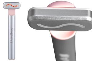AuraBoost Red Light Face Massager Wand with Vibration Massage