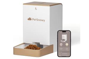 PetSnowy Snow+ Automatic Cat Feeder with WiFi & App, Dual Power Supply