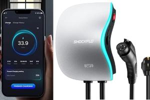 ShockFlo S1 48A Level 2 EV Charger with WiFi & Bluetooth