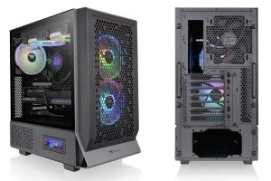 Thermaltake Ceres 300 TG ARGB Mid Tower Computer Case with 3.9-inch LCD Display