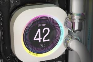 CORSAIR XC7 RGB Elite LCD CPU Water Block with Real-time Temperature Display
