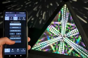 HyperPyramid 15-inch Infinity Pyramid Light with App