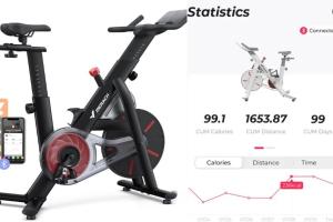 MERACH TT Bluetooth Exercise Bike for Kinomap, Zwift