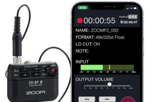Zoom F2-BT Lavalier Recorder with Bluetooth, 32-Bit Recording