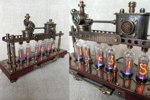 Station 1 IN-14 Steampunk Nixie Clock