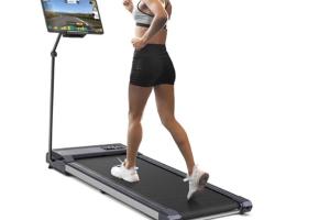 WELLFIT Smart Under Desk Treadmill with Tablet Holder