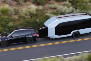 Pebble Flow Semi-Autonomous Travel Trailer with Remote Controlled Parking, Auto Hitching, App