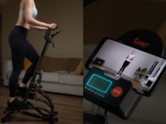 Sunny Health & Fitness Stair Stepper Climber with Handlebar & App