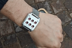 Handmade Titanium 80s 7-Segment LED Watch