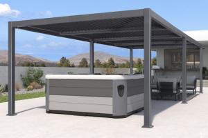 Purple Leaf Large Louvered Aluminum Pergola (311 sqft)