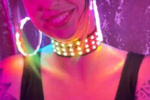 LED Sound Reactive Hoop Earrings for Cosplay