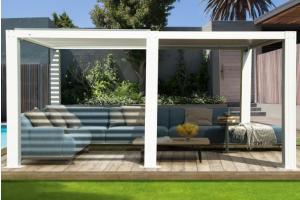 Domi Louvered Aluminum Pergola with Adjustable Roof