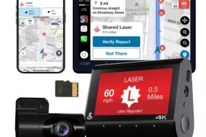 Cobra SC 250R Smart Dual View 4K Dash Cam with Speed Camera Alerts