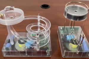 2 Transparent Perpetual Motion Mable Machines with Electromagnets