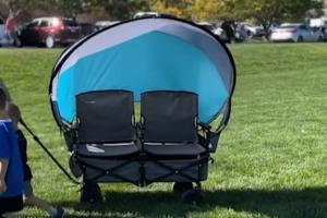 Lawn Chariot: Lawn Relaxation Suite with Seating, Shade, Storage