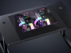 Lian Li DK-07 Motorized Standing Desk PC Case with Wireless Phone Charger