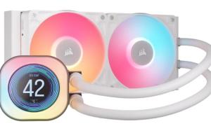 iCUE LINK TITAN 240 RX LCD Liquid CPU Cooler Can Show Animated GIFs