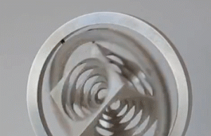 1970s Spinning Turner’s Cube Kinetic Sculpture