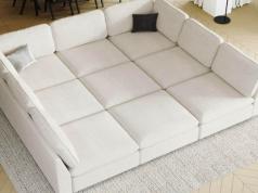 Belffin Oversized Modular Sectional Sofa with 9 Seats
