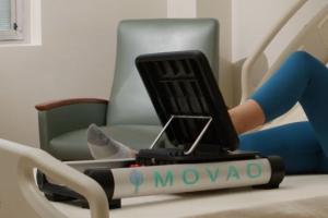 MOVAO Mini In-Bed Leg Press with Smartphone Games for Knee/Hip Surgery Recovery