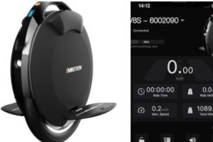 INMOTION V8S App Connected 22mph Electric Unicycle with 47mi Range
