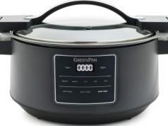 GreenPan Locking Lid Slow Cooker with PFAS-Free Removable Bowl