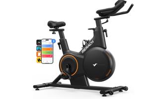 MERACH S28 App Connected Auto Incline Indoor Bike with Games
