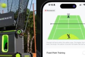 Acemate 4K Vision Tennis Robot with AI Coaching, Rally Mode