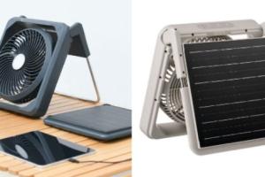 AiMY Cordless Solar Powered Fan with Light