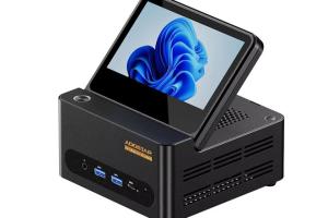 Aoostar G-FLIP Ryzen AI 9 HX 370 Mini PC with 5-inch Screen