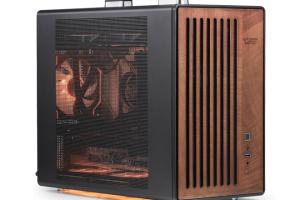 darkFlash WD200 Portable Walnut Wood PC Case with Handle