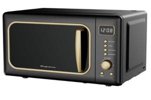 FRIGIDAIRE Black-Gold Retro Microwave