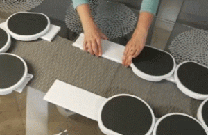 Lazy Susan Revolution Rotating Track-based Serving System