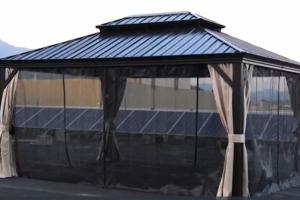Garvee 12x20ft Hardtop Galvanized Aluminum Gazebo