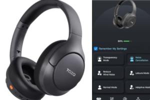 TOZO HT3 Hybrid Noise Cancelling Headphones with AI Chat