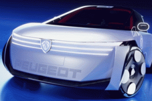 Peugeot Polygon Futuristic Concept Car with Hypersquare Steering Control